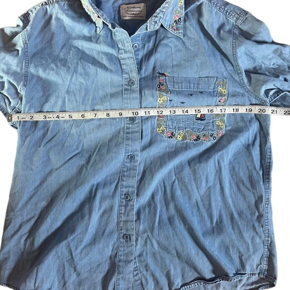 VTG Northern Treasures Floral Embroidered top - Picture 7 of 10